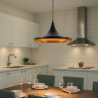 Buy Wide Shade Pendant Lamp - Aluminium Black 22727 - prices